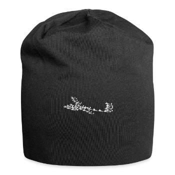 Glider Airplanes Glider - Jersey Beanie - black - Front
