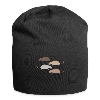 Souris, rat, rats, souris - Bonnet en jersey - noir - Devant