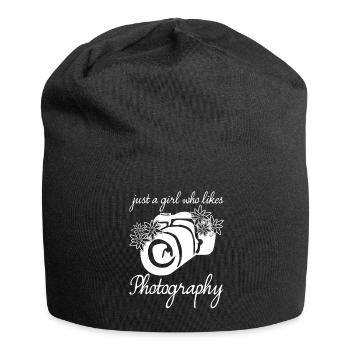 Fotograf Kamera Fotos Fotografin - Jersey-Beanie - Schwarz - Vorne