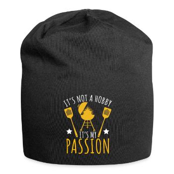 Grillen Grillmeister Barbecue Grill - Jersey-Beanie - Schwarz - Vorne
