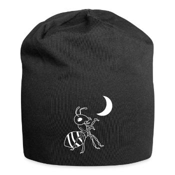 Ameise und Mond Ameisen - Jersey-Beanie - Schwarz - Vorne