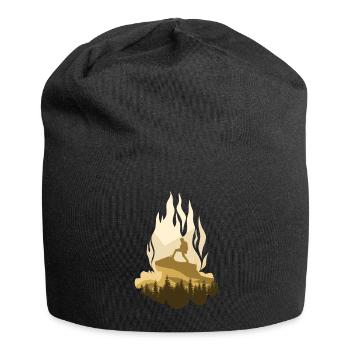 Randonnée en plein air Camping Feu de camp - Bonnet en jersey - noir - Devant