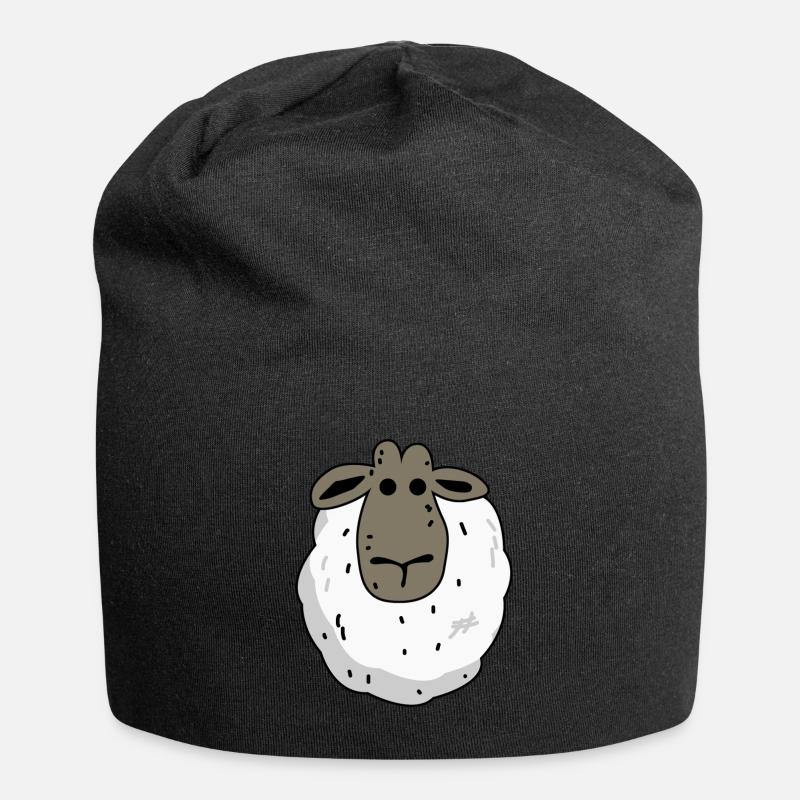 Schaf Schafe lustig Schäfchen - Jersey-Beanie - Schwarz