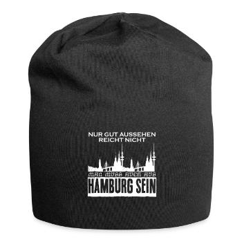 Hamburg Spruch für Hamburger - Jersey-Beanie - Schwarz - Vorne