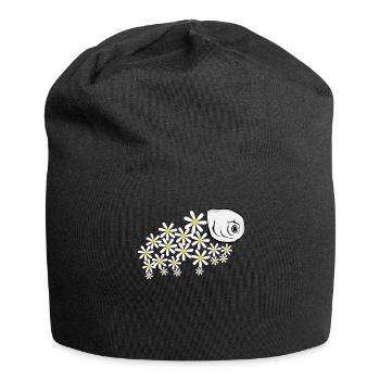 Bärtierchen Tardigrade Blüten - Jersey-Beanie - Schwarz - Vorne