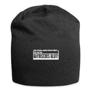 Bayern lustiger bayrischer Spruch - Jersey-Beanie - Schwarz - Vorne