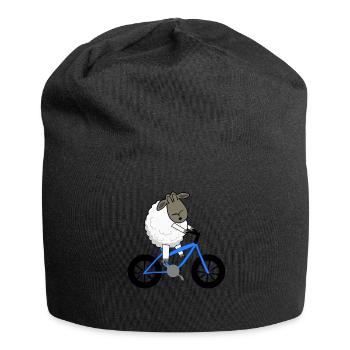 Moutons à vélo - Bonnet en jersey - noir - Devant