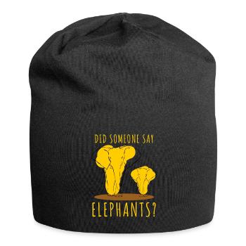 Elefanten Elefantenbaby Elefant - Jersey-Beanie - Schwarz - Vorne