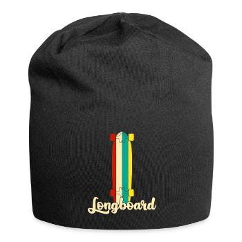 Longboard Longboarding Retro Longboarder - Jersey-Beanie - Schwarz - Vorne