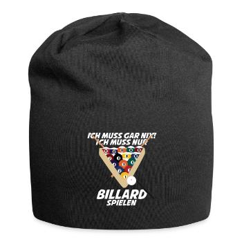 Poolbillard Snooker Billard - Jersey-Beanie - Schwarz - Vorne