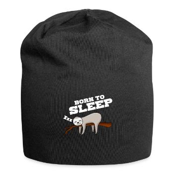 Sleeping Sloth Sleep Sleep Shirt - Jersey Beanie - black - Front