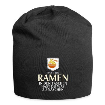 Ramen Nudelsuppe Tasche Anime Nudeln - Jersey-Beanie - Schwarz - Vorne