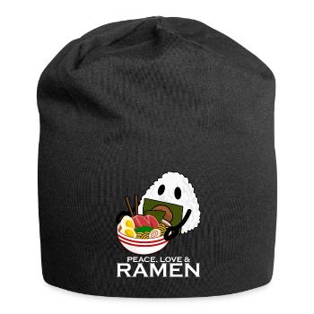 Ramen noodles and rice noodle soup - Jersey Beanie - black - Front