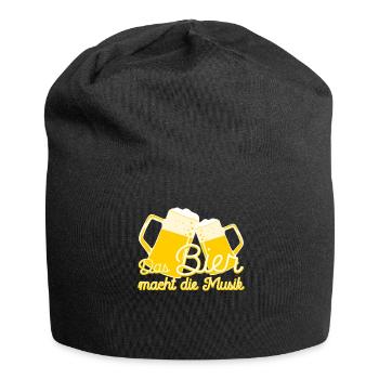 Bier Alkohol Junggesellenabschied Saufen - Jersey-Beanie - Schwarz - Vorne
