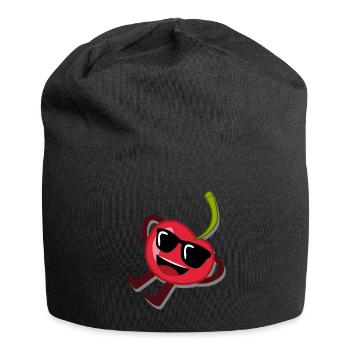 Cherry with sunglasses Cherries - Jersey Beanie - black - Front