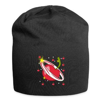 Cherry in space Cherries - Jersey Beanie - black - Front