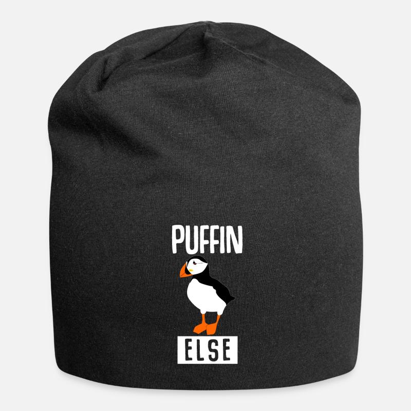 Puffin Joke Puffins Puffins - Jersey Beanie - black