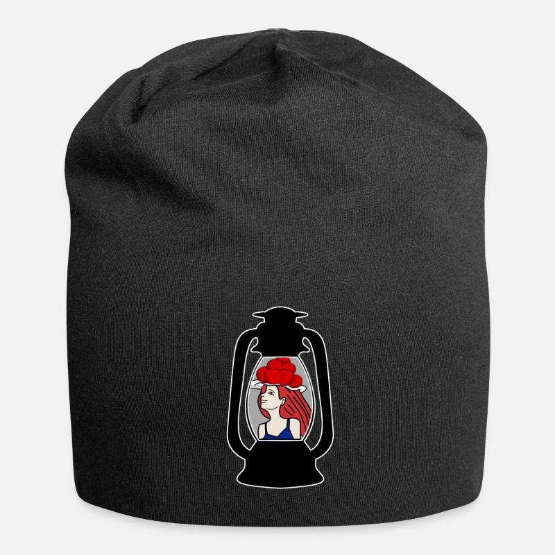 Schwarzwald Bollenhut Schwarzwaldmädel - Jersey-Beanie - Schwarz