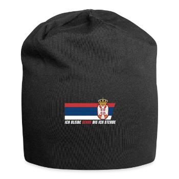 Serbe serbische Flagge Balkan Serbien - Jersey-Beanie - Schwarz - Vorne