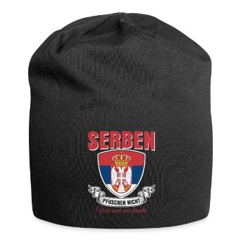 Serbie Drapeau serbe - Bonnet en jersey - noir - Devant