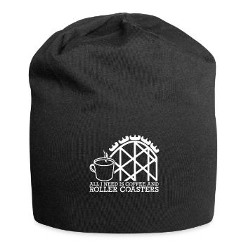 Roller coaster coffee roller coaster rider - Jersey Beanie - black - Front