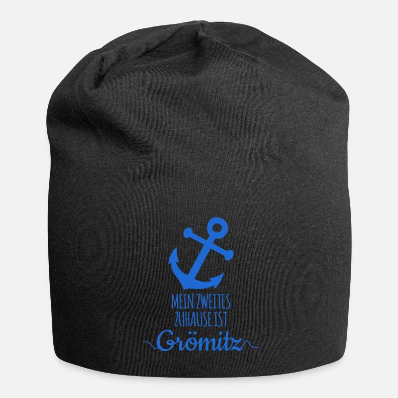 Grömitz Schleswig-Holstein - Jersey-Beanie - Schwarz