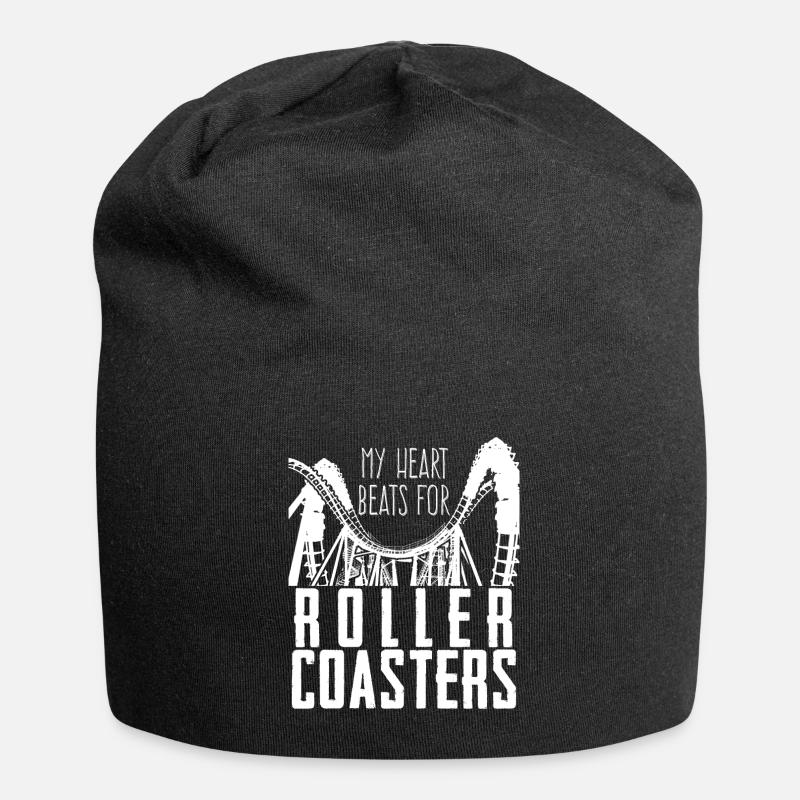 Roller coaster rider Roller coaster - Jersey Beanie - black
