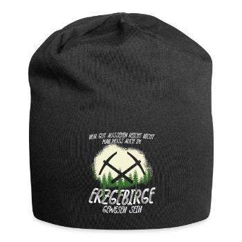 Erzgebirge Urlaub Erzgebirger - Jersey-Beanie - Schwarz - Vorne