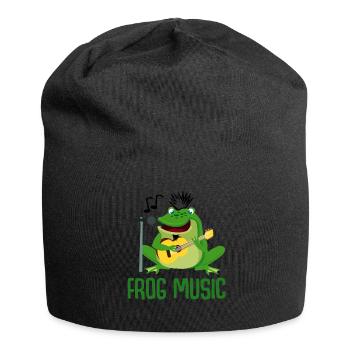 Rock Music Frog - Jersey Beanie - black - Front