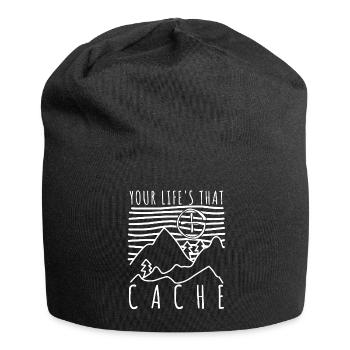 Geocacher Schatzsuche Geocache - Jersey-Beanie - Schwarz - Vorne