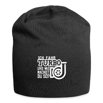 Turbolader Spruch Werkstatt Tuning - Jersey-Beanie - Schwarz - Vorne