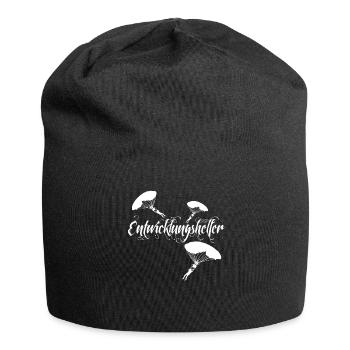 verhedderte Fallschirm Leine - Jersey-Beanie - Schwarz - Vorne