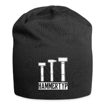 Hammer Dachdecker Hämmer Zimmermann - Jersey-Beanie - Schwarz - Vorne