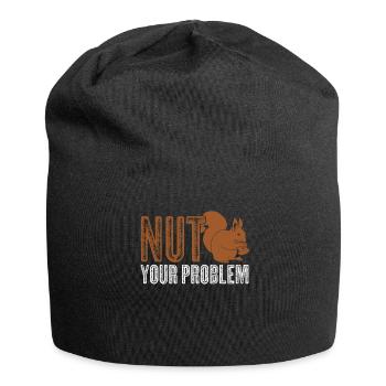 Eichhörnchen Spruch - Jersey-Beanie - Schwarz - Vorne