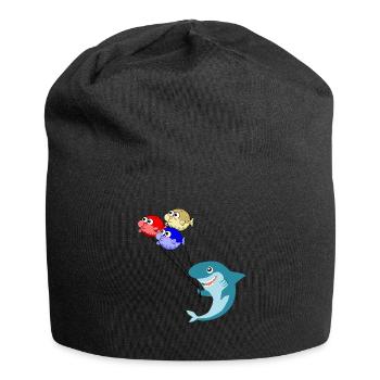 Requin avec ballons ballons de poisson-globe poisson - Bonnet en jersey - noir - Devant