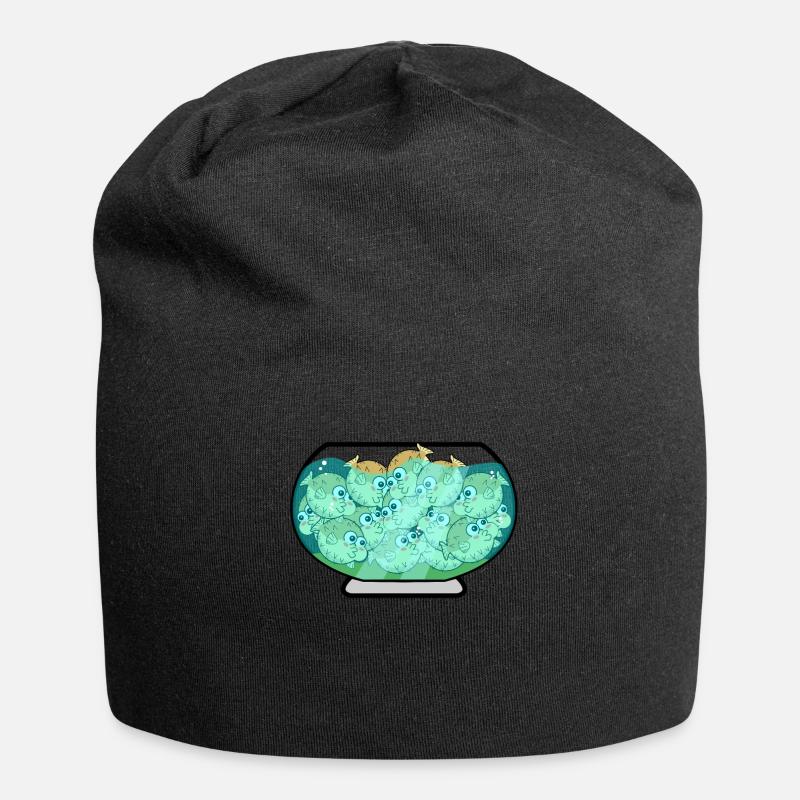 Kugelfisch Aquarium Kugelfische - Jersey-Beanie - Schwarz