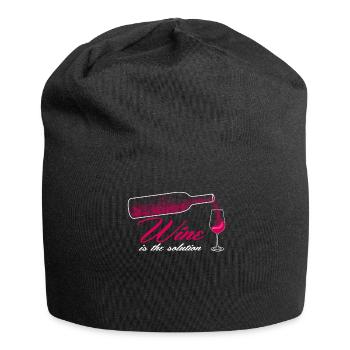 Wine Wine Drinker Party Red Wine - Jersey Beanie - black - Front
