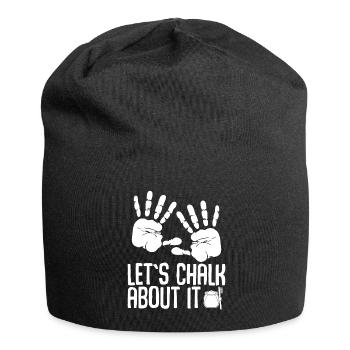 Bouldern klettern Kreide Wandklettern - Jersey-Beanie - Schwarz - Vorne