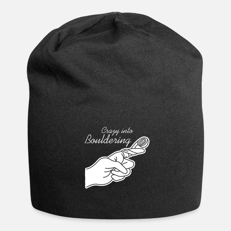 Bouldern Kletterwitzmauer Klettern - Jersey-Beanie - Schwarz