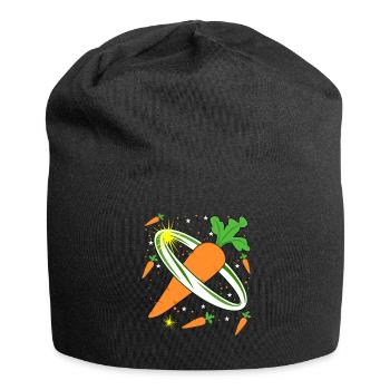 Carotte dans l’espace Carottes - Bonnet en jersey - noir - Devant