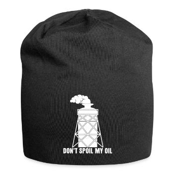 Oil Joke Mechanic Car Gasoline Workshop - Jersey Beanie - black - Front