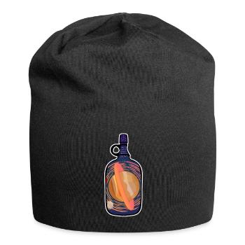 Planet Saturn in a Bottle - Jersey-Beanie - Schwarz - Vorne