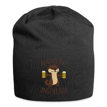Beer and Otter - Jersey-Beanie - Schwarz - Vorne