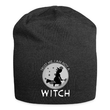 Blague de sorcière Sorcellerie Balai de sorcière - Bonnet en jersey - charbon - Devant