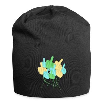 Middle Finger Flower Misanthrope - Jersey-Beanie - Schwarz - Vorne
