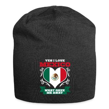 Mexico Heart Mexican Flag Mexicans - Jersey-Beanie - Anthrazit - Vorne