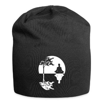 Meditation Tree Meditating Yoga - Jersey Beanie - black - Front