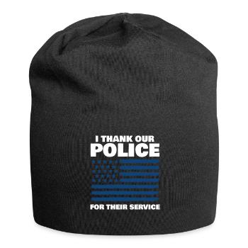 Officier de police USA Patriotisme - Bonnet en jersey - noir - Devant