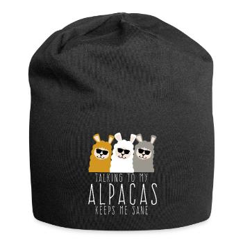 Alpacas Sunglasses Alpaca - Jersey-Beanie - Schwarz - Vorne
