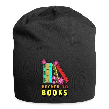Book Read Books Bookworm Reading - Jersey Beanie - black - Front